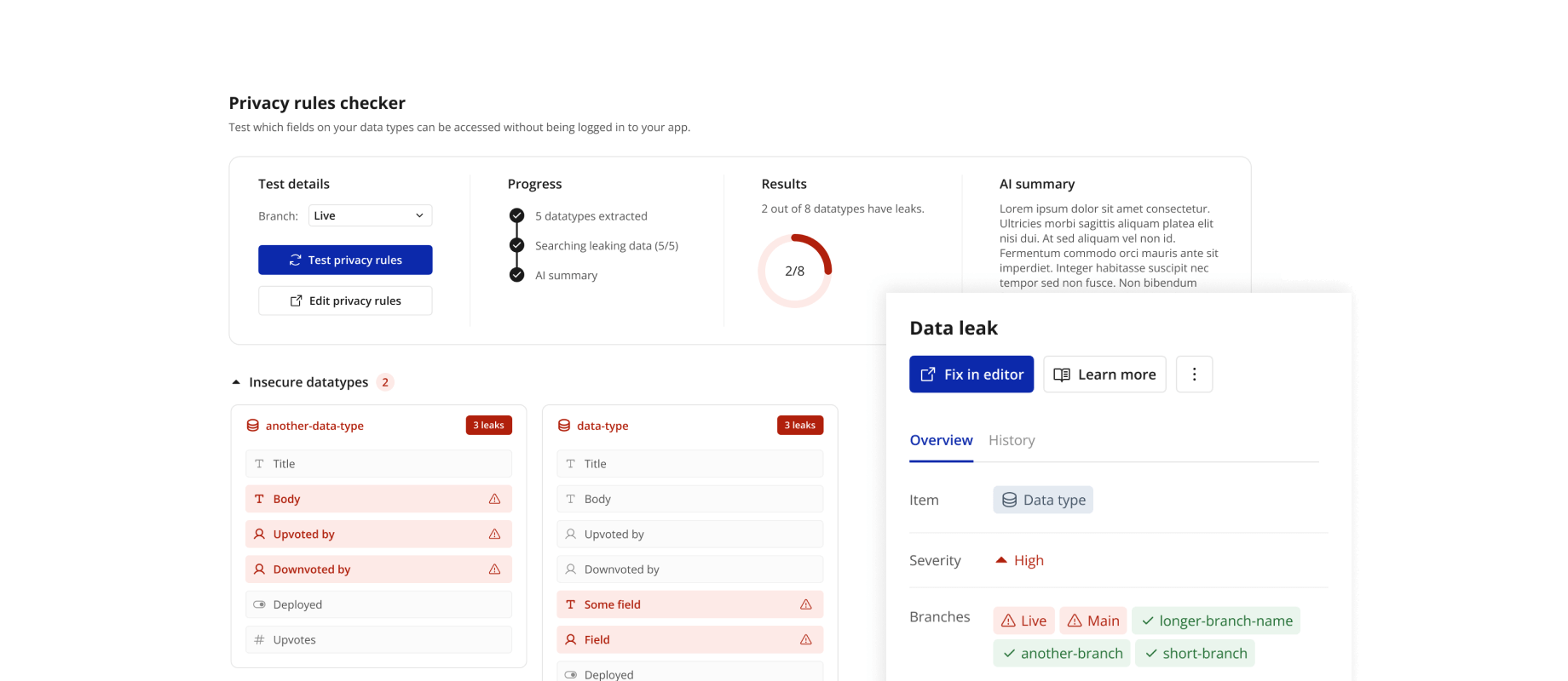 Mockups of the Bubble template page, showing different templates built in the community