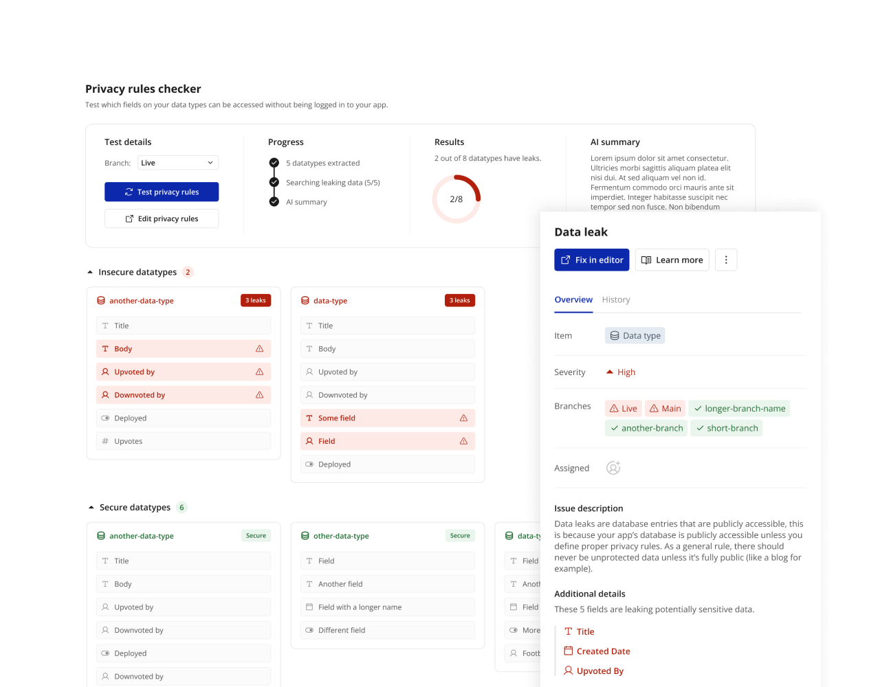 Mockups of the Bubble template page, showing different templates built in the community
